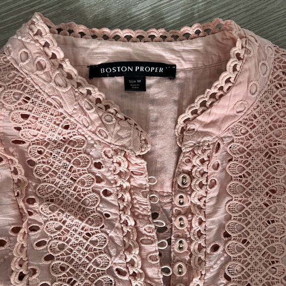 Lace Inset Eyelet Shirt
Dusty Rose - Picture 6 of 6